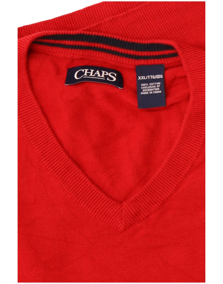 CHAPS Débardeur Homme 2XL Rouge Coton