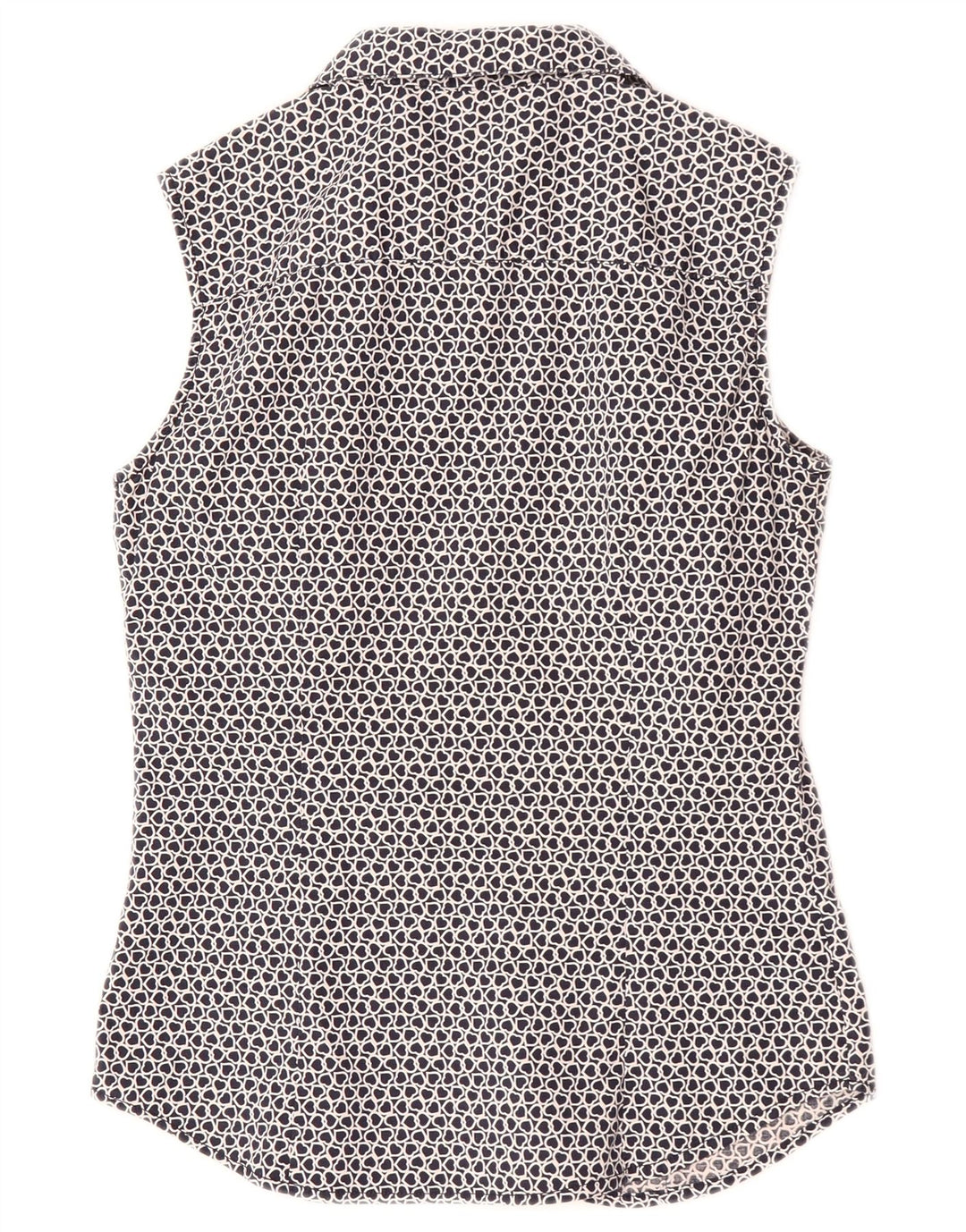 Les Copains Femme Chemisier Chemise Sans Manches IT 42 Coeur Bleu Marine Moyen