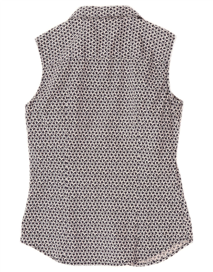 Les Copains Femme Chemisier Chemise Sans Manches IT 42 Coeur Bleu Marine Moyen