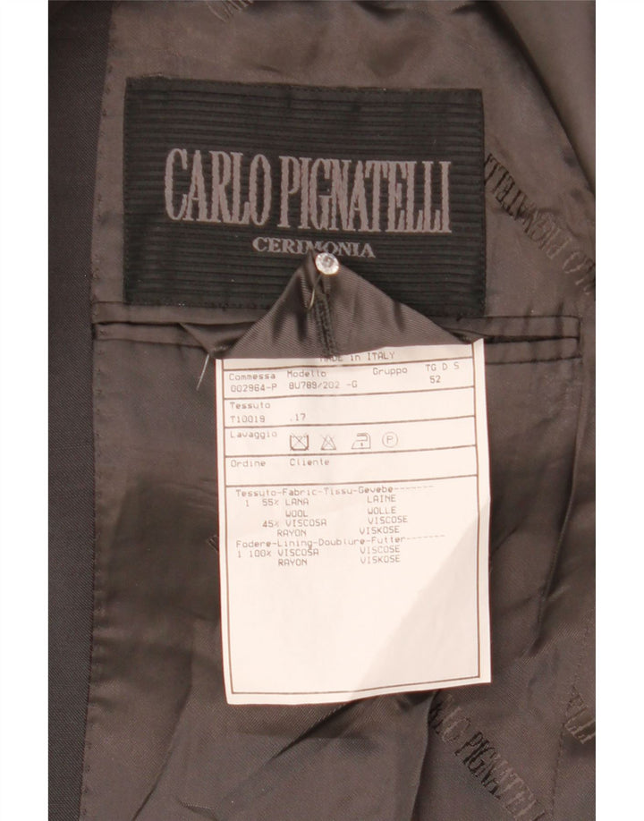 CARLO PIGNATELLI Veste Blazer 3 Boutons Homme IT 52 XL Gris Laine