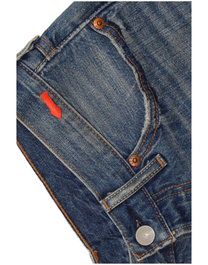 Levi's Short en Jean 501 Distressed Femme W26 Petit Bleu Coton