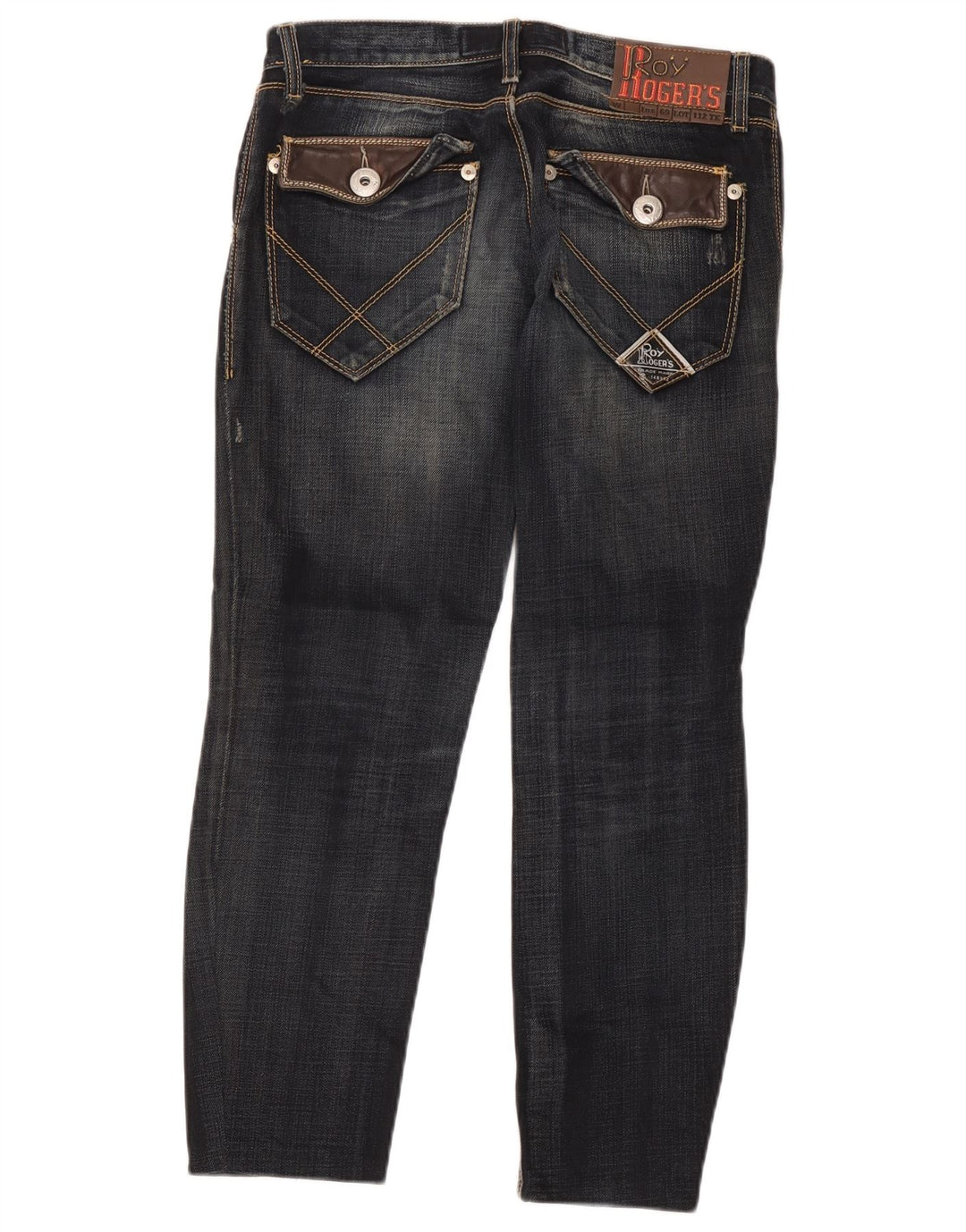 Roy Rogers Jean slim vieilli pour femme W28 L26 Bleu