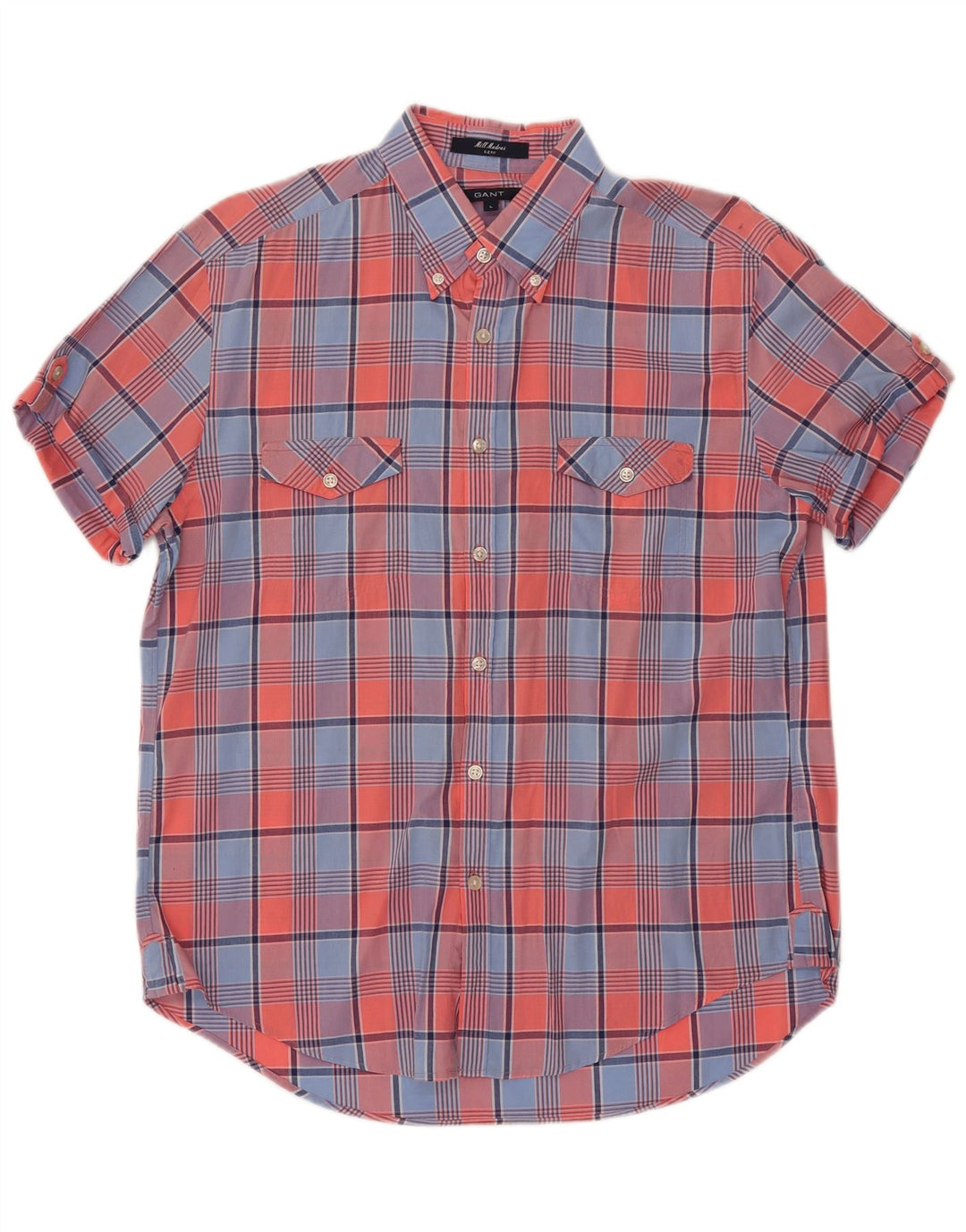 Gant Chemise à manches courtes E-Z Fit pour homme en coton à carreaux multicolores