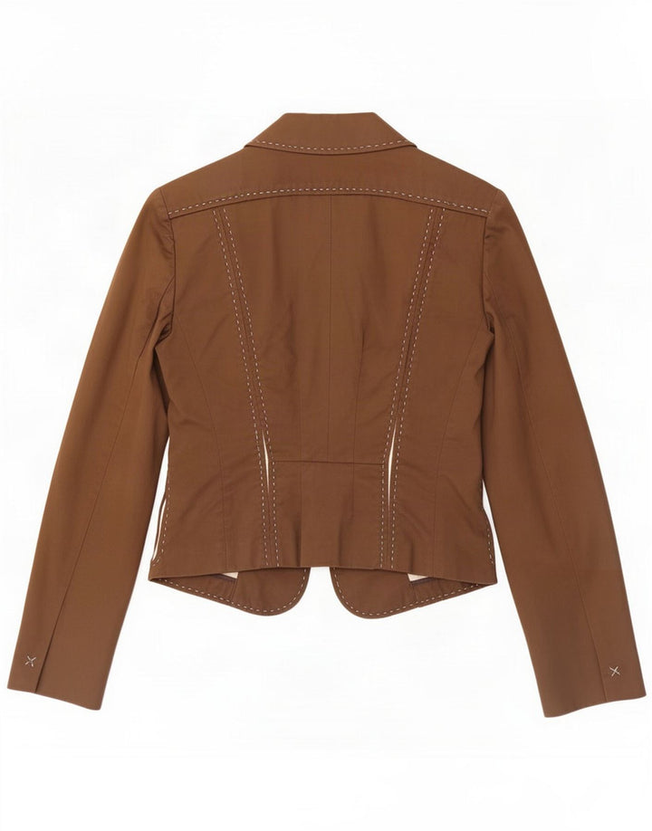 Veste blazer Sportmax pour femme UK 12 Coton marron moyen