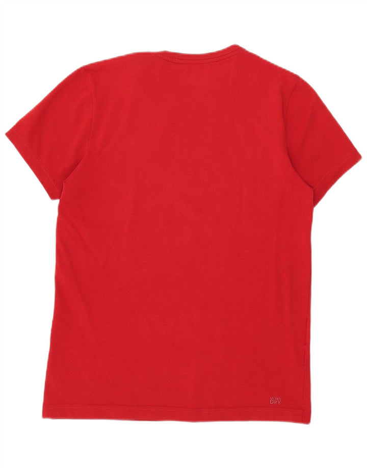Lacoste T-shirt graphique pour homme Taille 3 Petit coton rouge