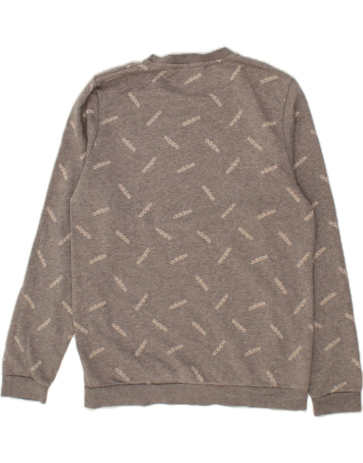 ADIDAS Mens Graphic Sweatshirt Jumper Medium Grey Cotton Vintage Adidas and Second-Hand Adidas from Messina Hembry 