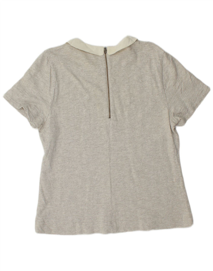 J. CREW Chemisier Femme UK 18 XL Gris Coton