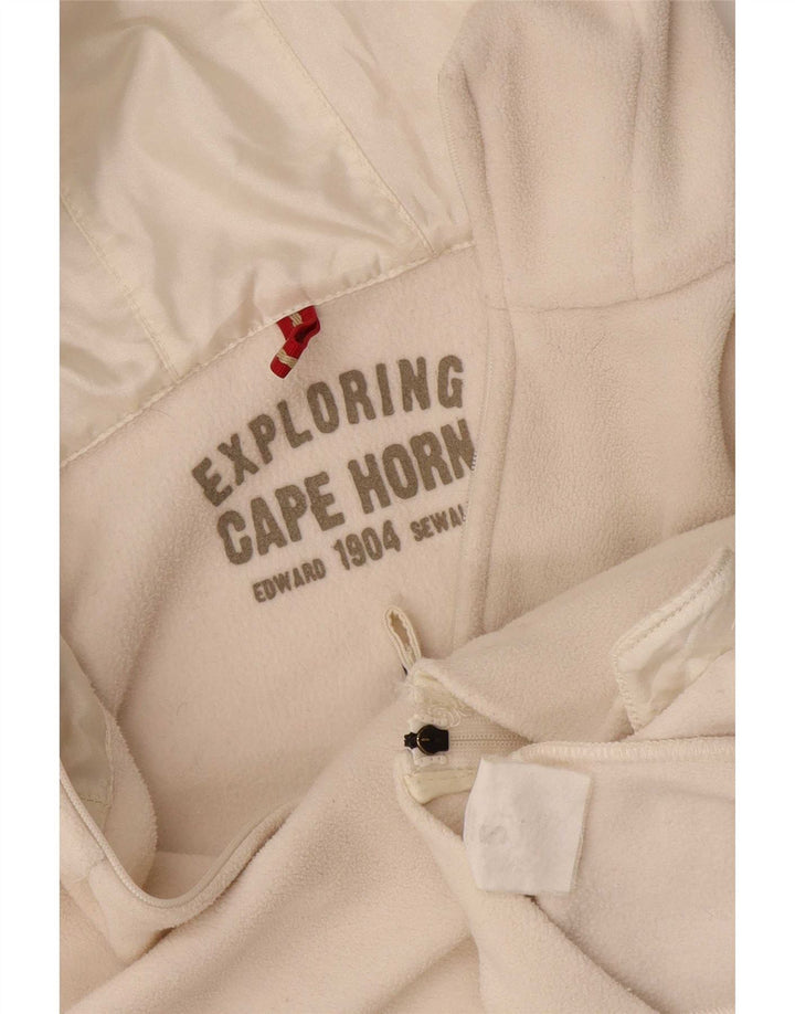 Cape Horn Veste polaire à capuche pour femme UK 10 Petit Blanc
