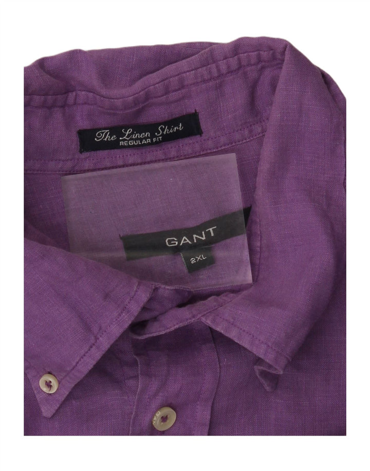 GANT Chemise Regular Fit 2XL Homme Violet Lin