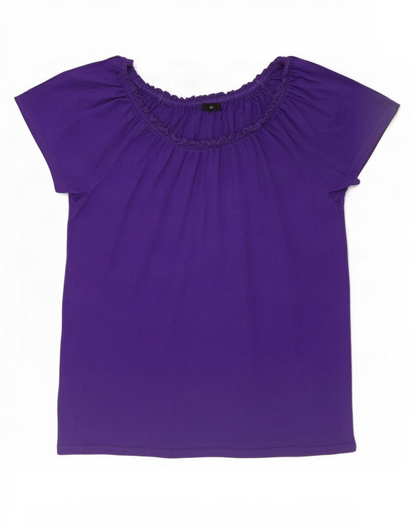 M&Co Chemisier Femme UK 14 Medium Violet Viscose