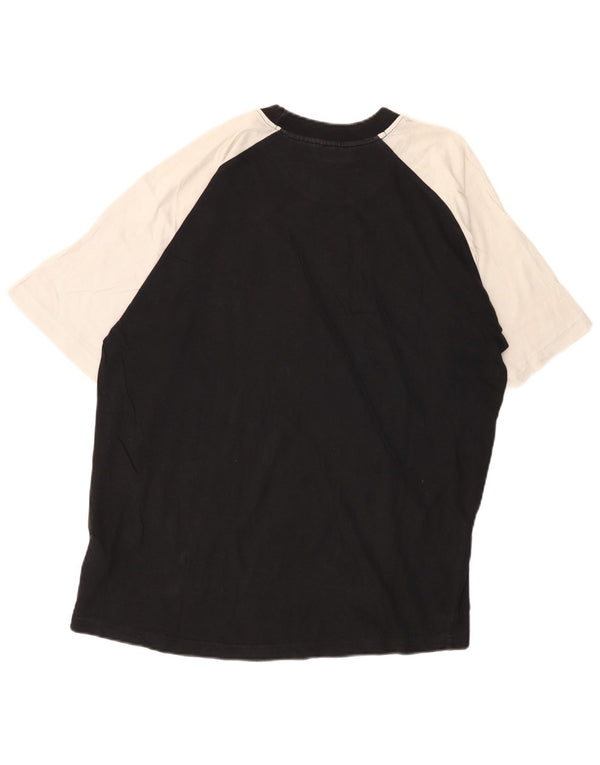 Fila Homme T-Shirt Graphique Haut Large Noir Colourblock Coton