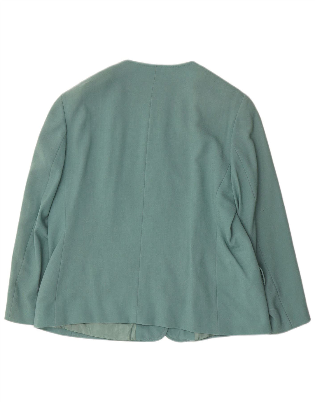 ELENA MIRO Veste blazer 4 boutons pour femme UK 20 2XL Laine vierge verte