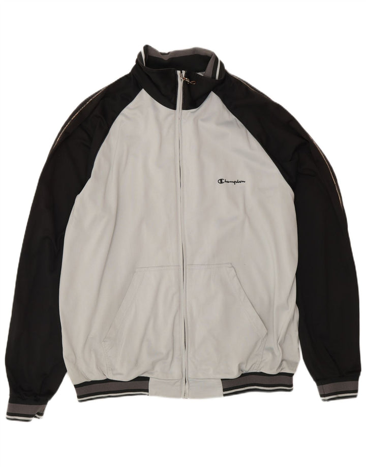 Champion Veste de survêtement pour homme Large Blanc Colourblock