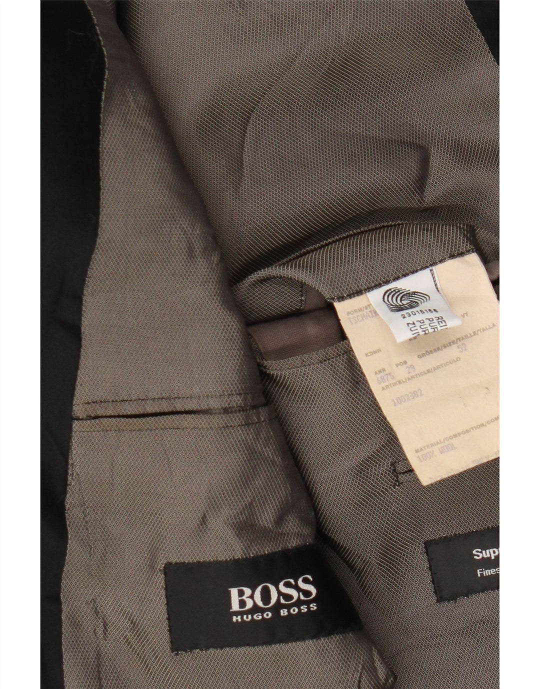 Hugo Boss Veste blazer 1 bouton pour homme IT 52 XL Laine noire