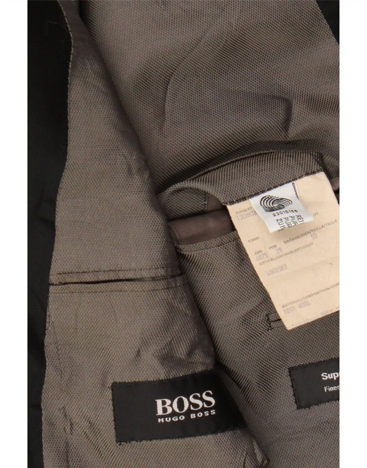 Hugo Boss Veste blazer 1 bouton pour homme IT 52 XL Laine noire