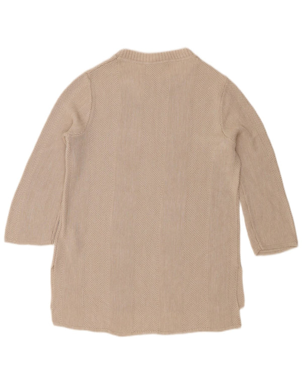 Hugo Boss Pull long à col bateau pour femme UK 16 Large Beige