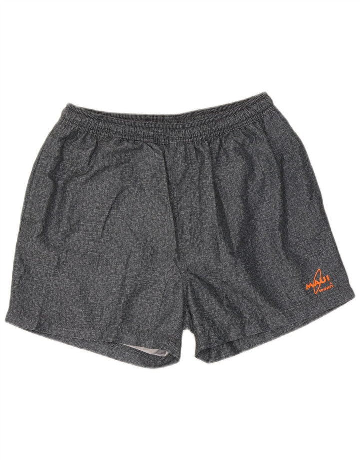 Short de sport vintage pour hommes grand polyester gris