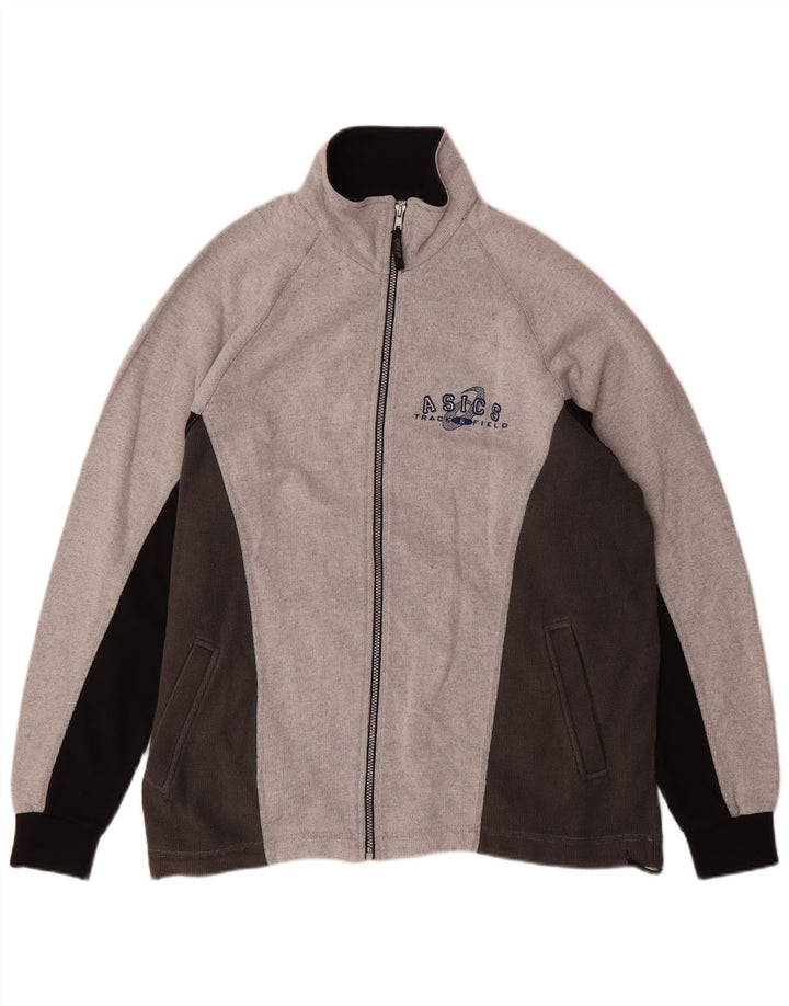 ASICS Veste de survêtement pour hommes en coton color block grand gris