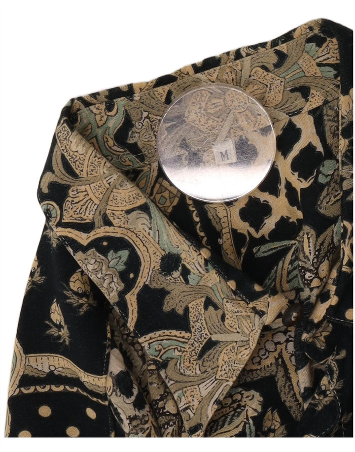 vintage Chemise à manches courtes pour hommes Vert moyen Floral