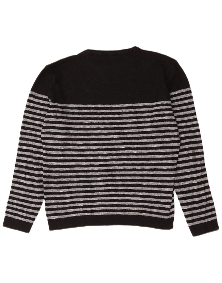 Zara Pull col rond homme rayé noir moyen