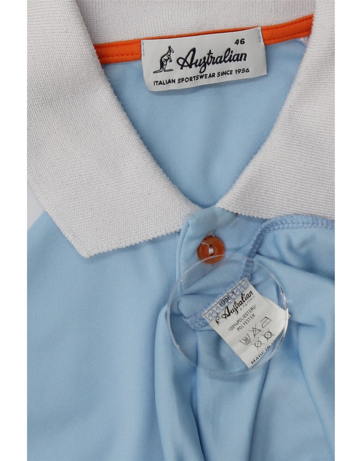 AUSTRALIAN L'ALPINA Polo Homme IT 46 Petit Bleu Colorblock Polyester