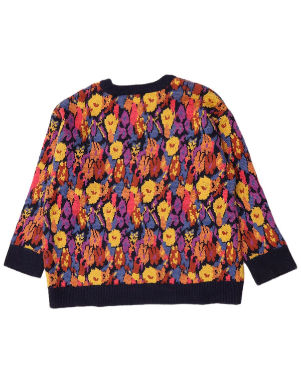 Zara Pull col bateau pour femme UK 14 Medium Multicolore Floral