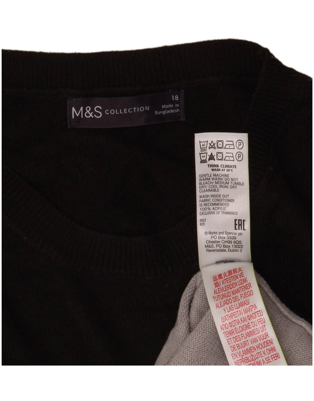 Marks & Spencer Pull ras du cou pour femme UK 18 XL Multicolore