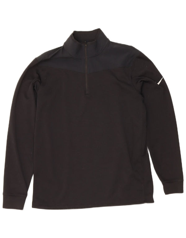 Haut de survêtement Nike Dri Fit Standard pour homme, color block, noir moyen