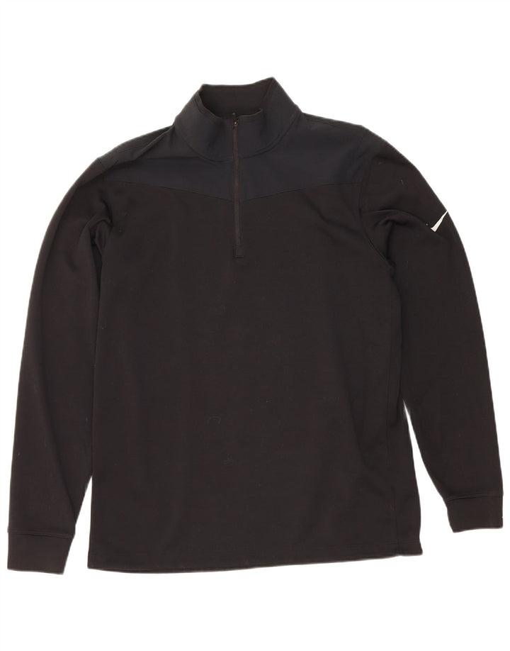 Haut de survêtement Nike Dri Fit Standard pour homme, color block, noir moyen