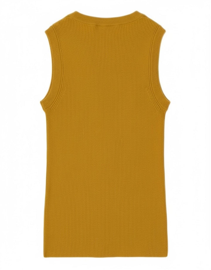 Marks & Spencer Débardeur pour femme UK 12 Viscose jaune moyen