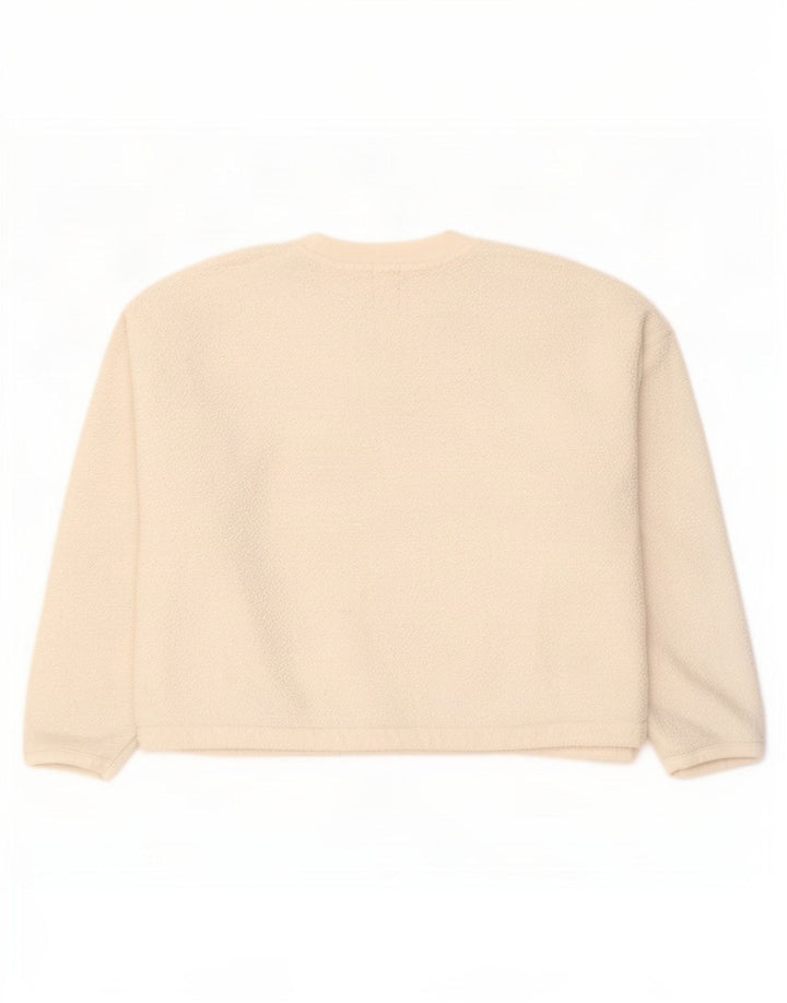 Gap Pull Polaire Femme UK 16 Large Blanc Cassé Polyester