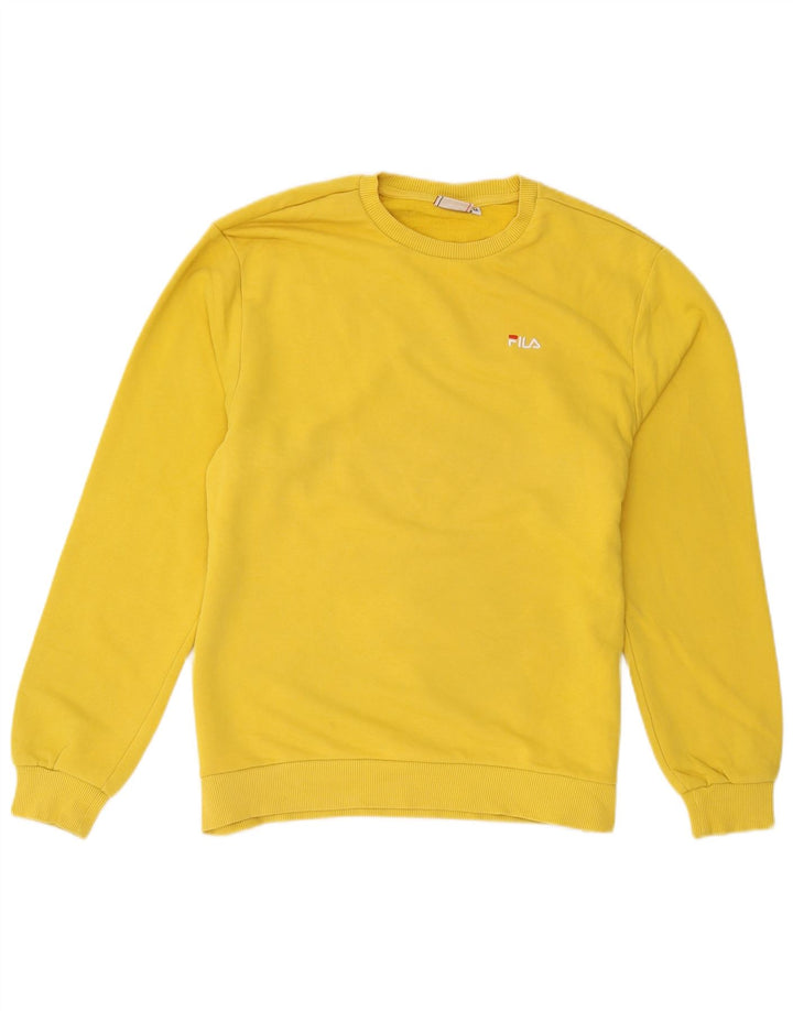 Fila Sweat-shirt en coton jaune moyen pour homme