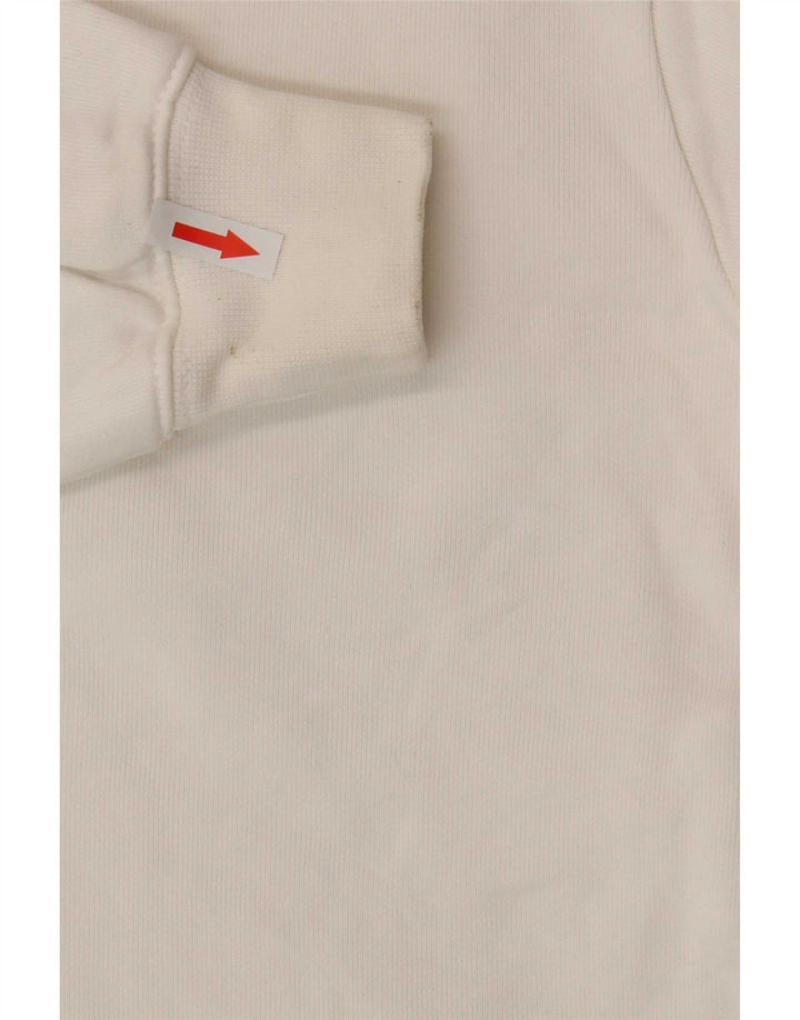 Champion Sweat-shirt graphique surdimensionné pour femme UK 10 Petit Blanc