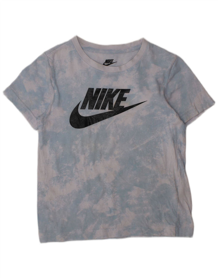 NIKE Haut T-Shirt Graphique Garçon 6-7 Ans Grand Bleu Tie Dye