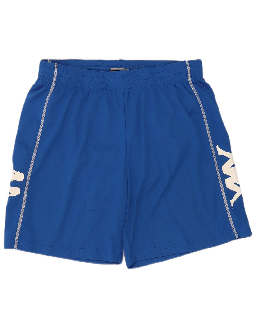 Kappa Short de sport graphique pour hommes, grand bleu, polyester
