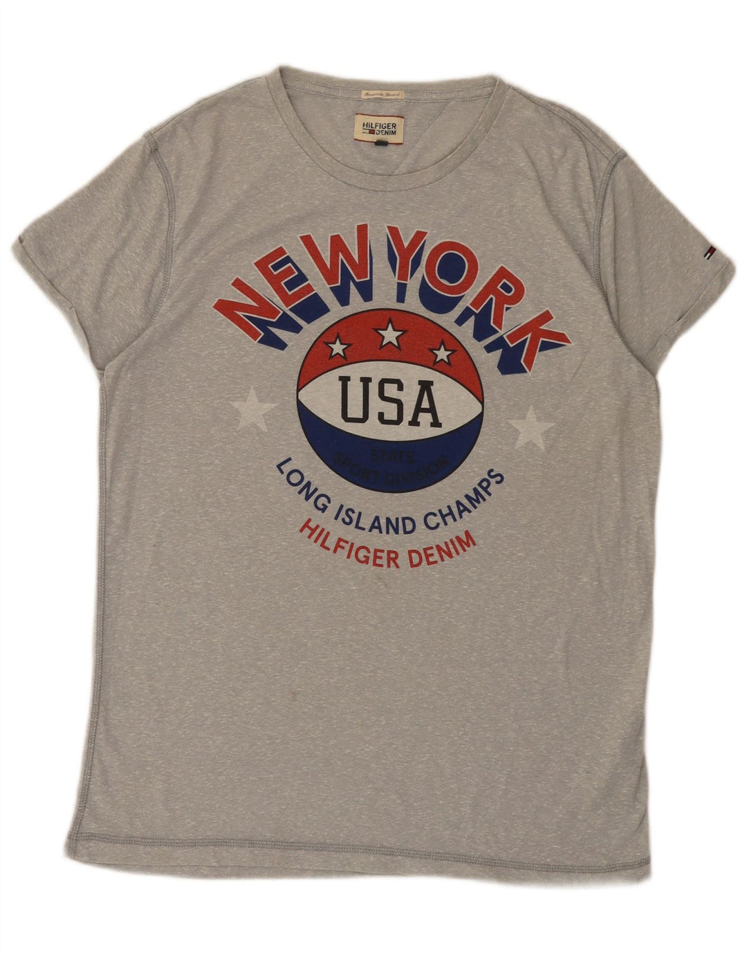 Tommy Hilfiger T-shirt graphique pour hommes en polyester moucheté grand gris