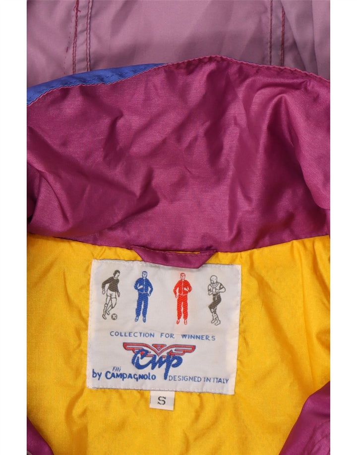 CAMPAGNOLO Mens Hooded Rain Jacket UK 36 Small Multicoloured Colourblock Vintage Campagnolo and Second-Hand Campagnolo from Messina Hembry 
