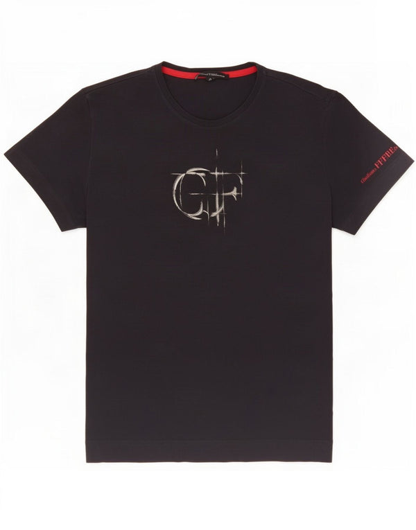Ferre T-Shirt Graphique Homme Top IT 48 Petit Bleu Marine