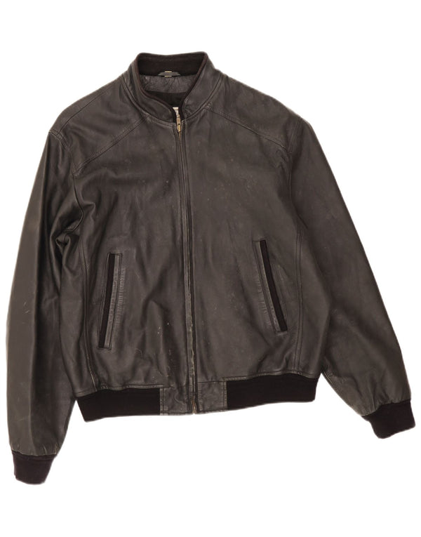 Lavorazione Artigiana Veste en cuir pour homme IT 50 Large Noir