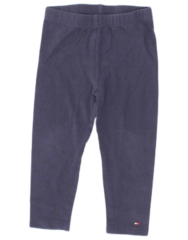 Tommy Hilfiger Leggings Bébé Fille 18-24 Mois Bleu Marine Coton