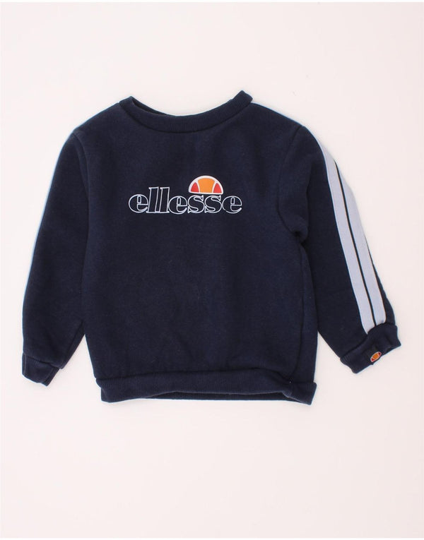 Ellesse Sweat-shirt pour bébé garçon 18-24 mois Bleu marine Colourblock