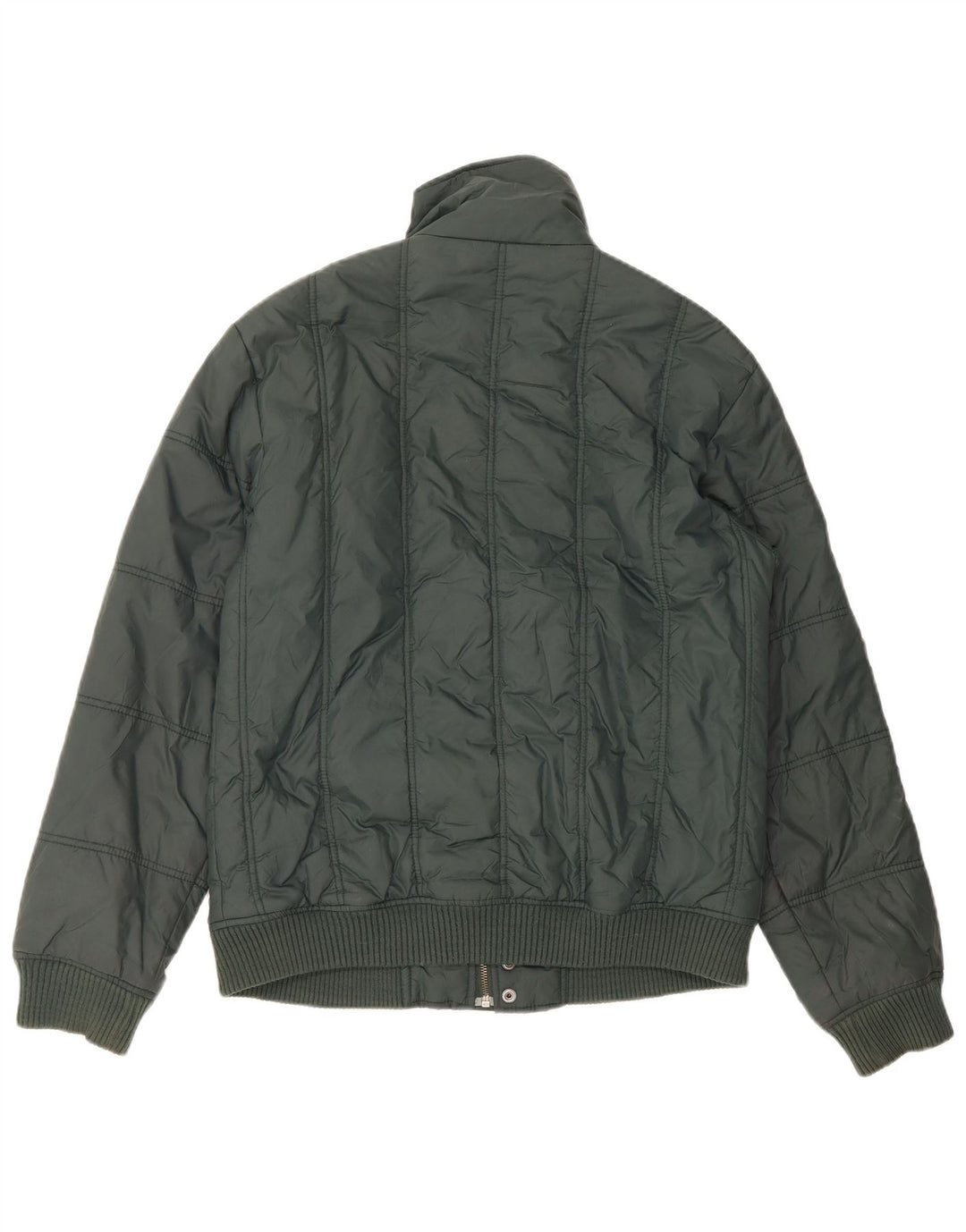 Zara Veste matelassée pour homme UK 40 Large Vert Nylon