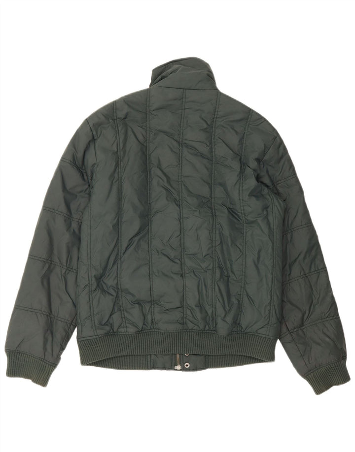 Zara Veste matelassée pour homme UK 40 Large Vert Nylon