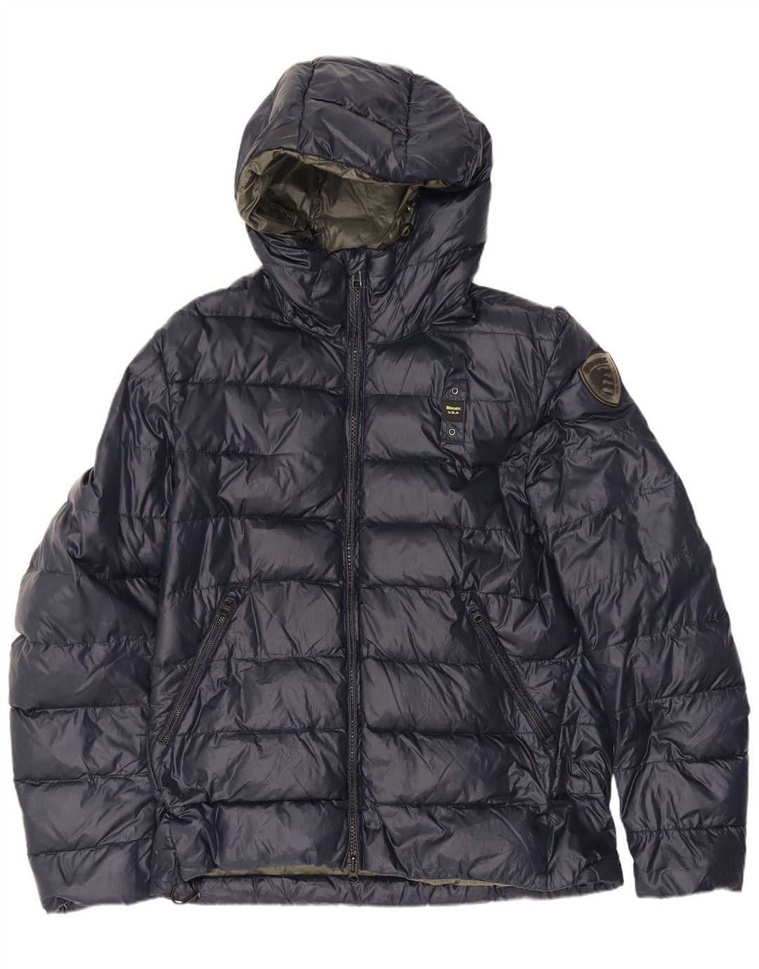 Blauer Veste matelassée à capuche pour homme UK 40 Large Bleu Marine Polyamide