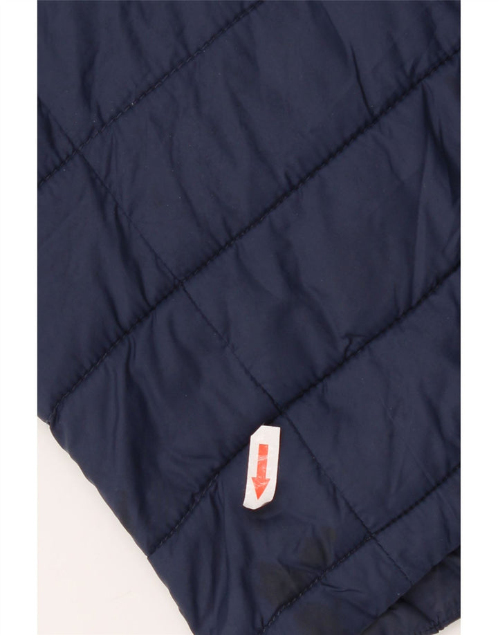 Superdry Veste matelassée pour hommes UK 40 Large Bleu Marine Nylon