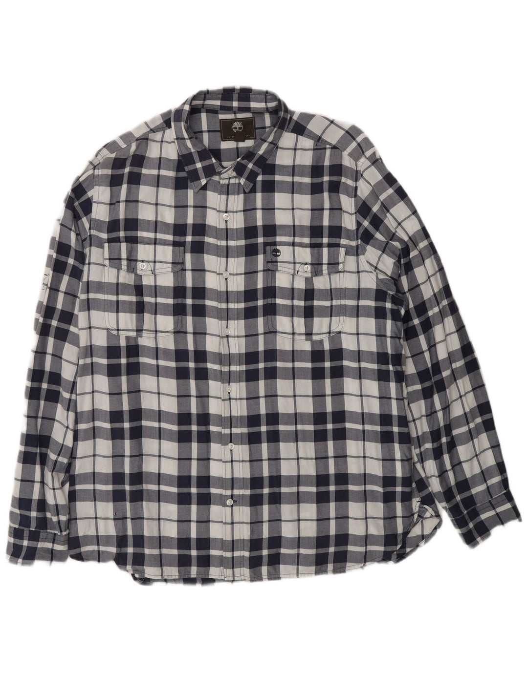 TIMBERLAND Chemise Regular Fit Homme 2XL Bleu Marine à Carreaux Coton
