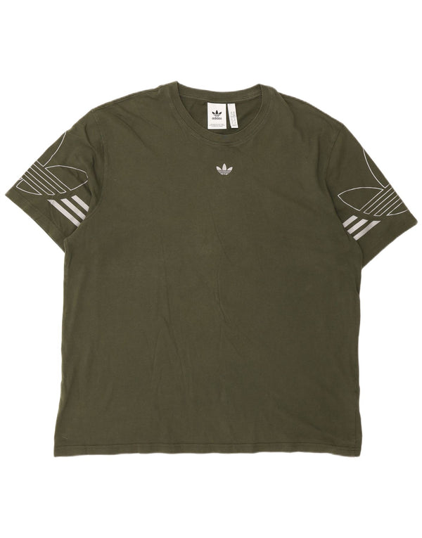 Adidas T-shirt graphique pour homme XL en coton vert