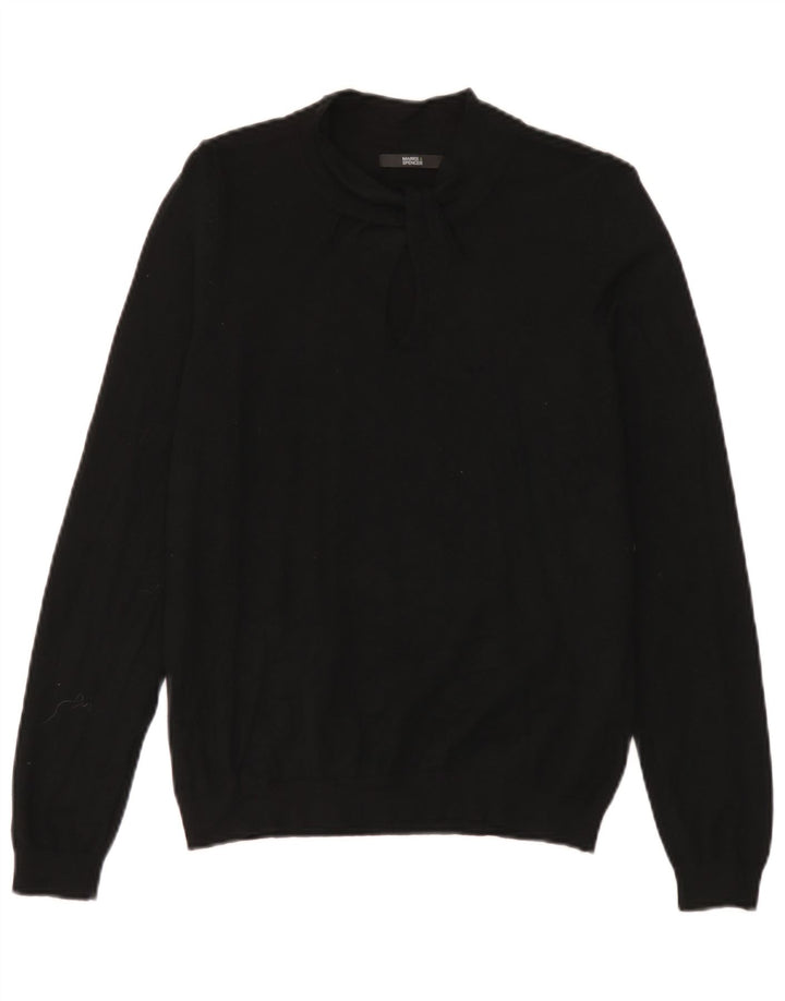 Marks & Spencer Pull à col roulé pour femme UK 14 Noir moyen