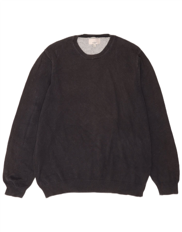 Marks & Spencer Pull à col rond coupe classique pour homme Bleu marine Taille L