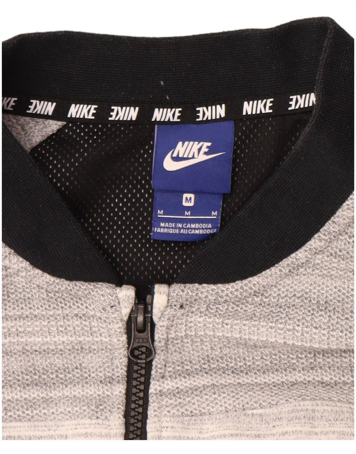 NIKE Veste de survêtement pour homme en coton rayé gris moyen